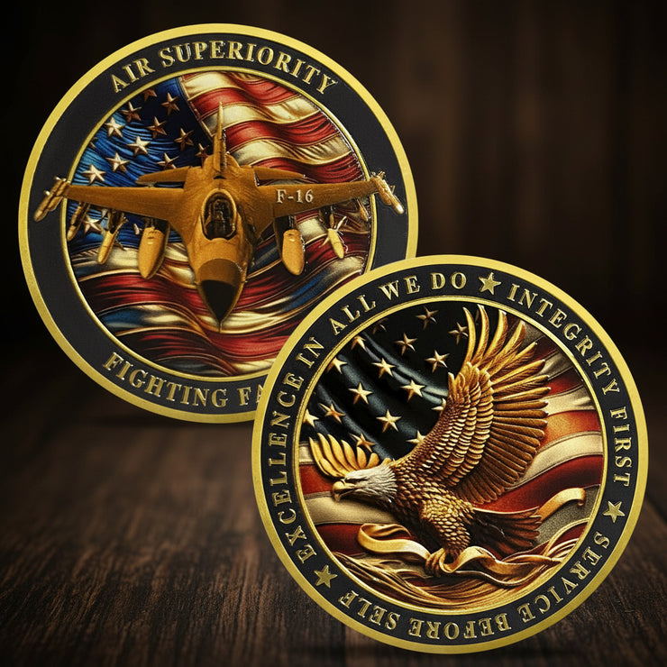United States Air Force F-16 Fighting Falcon Military Coins Challenge Coin