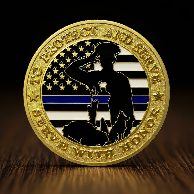 K9 Police Challenge Coin Law Enforcement Tribute Coin