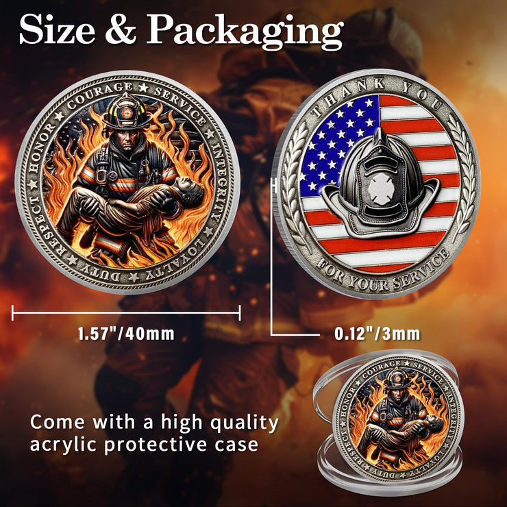 Honor Fire Department Rescue Praye Challenge Coin