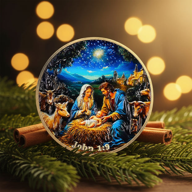 True Light Christmas Tokenara Christian Challenge Coin