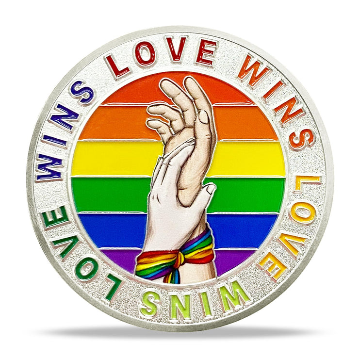 Rainbow Pride Challenge Coin Love is Love LGBT Gifts