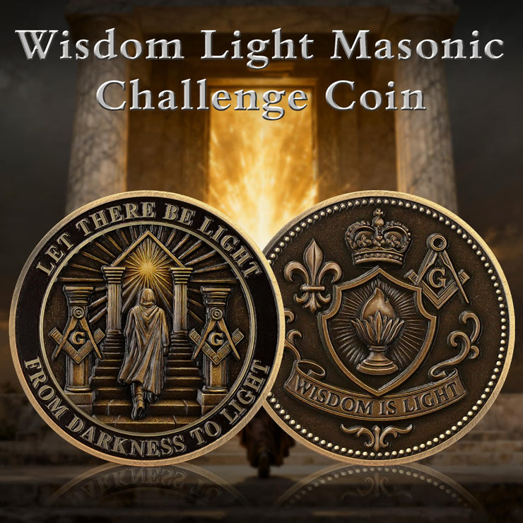 Masonic Darkness to Light Challenge Coin