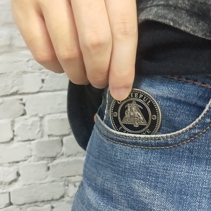 AA Medallion Recovery Grateful I Am Alive Sobriety Coin