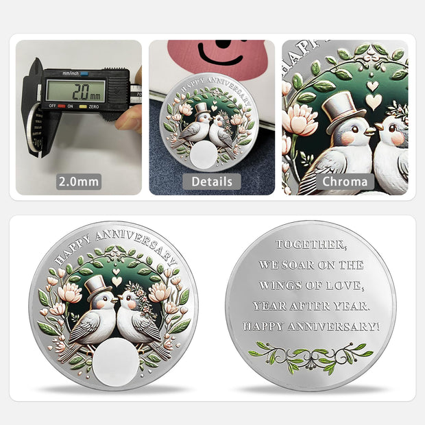Loving Swallows Anniversary Coin