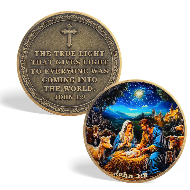 True Light Christmas Tokenara Christian Challenge Coin