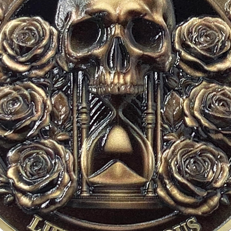 Inspirational Stoicism Memento Skull Challenge Coins