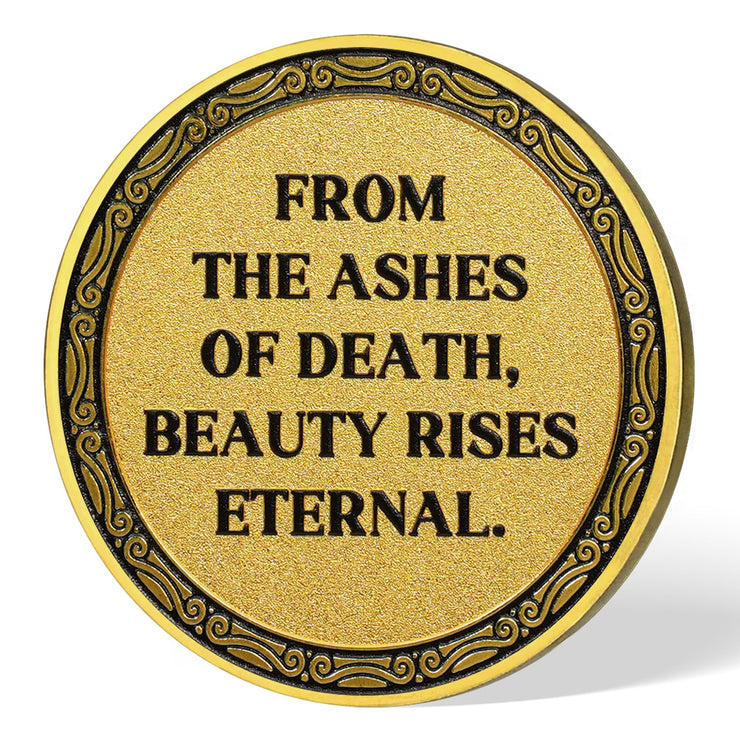 Eternal Beauty Coin Life and Death Duality Woman Skull Art