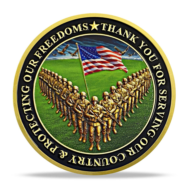 Your Nation Proudly Salutes You Military Veterans Challenge Coin