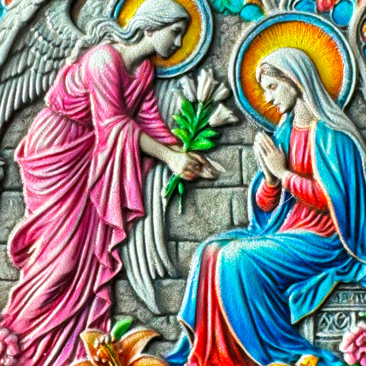 Inspirational Angel and Virgin Mary Annunciation Angel Religious Coin