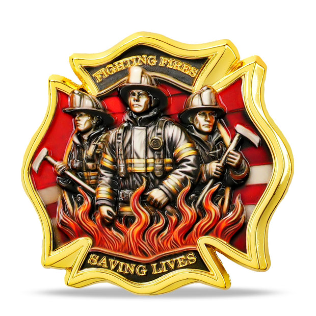 Firefighter Bravery Sacrifice Duty Coin