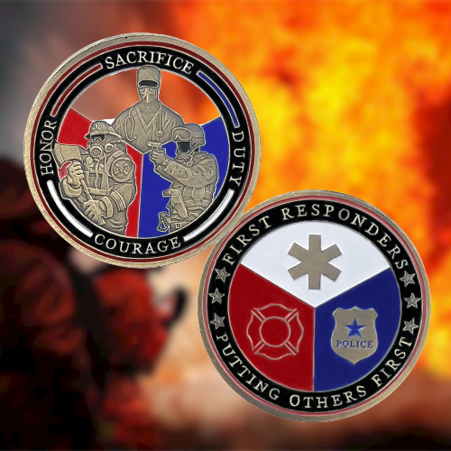 First Responder Challenge Coin SWAT EMT FIREFIGHTER