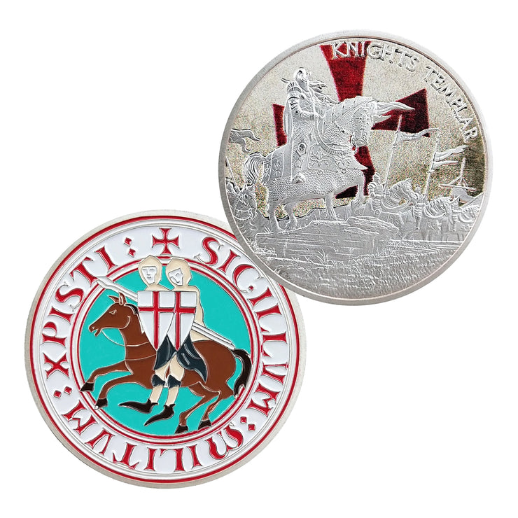 4 Pcs Bundle Knight Templar Red Cross Challenge Coin Gift Set
