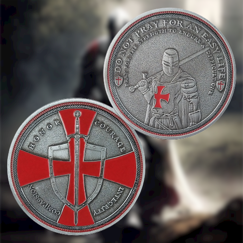 Knights Templar Armor Of God Challenge Coin Gifts for Christian🎁