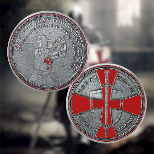 Knights Templar Armor Of God Challenge Coin Gifts for Christian🎁