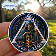 Personalized The Skull Recovery Milestone Sobriety Coin