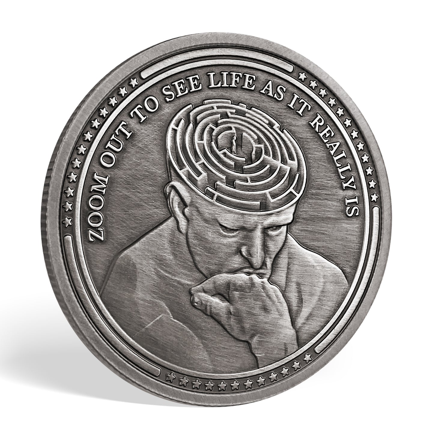Labyrinth Brain Thinker Sobriety Coin Unique Gift Coin