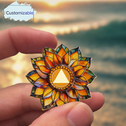 Personalized Sunflower Sobriety Coin