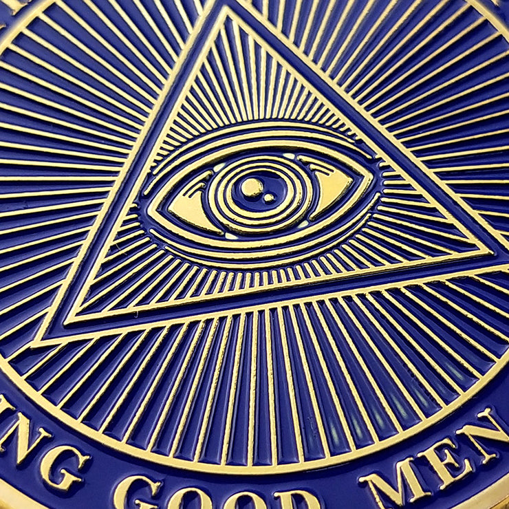 Freemasonry Brotherhood Gold Masonic Challenge Coin