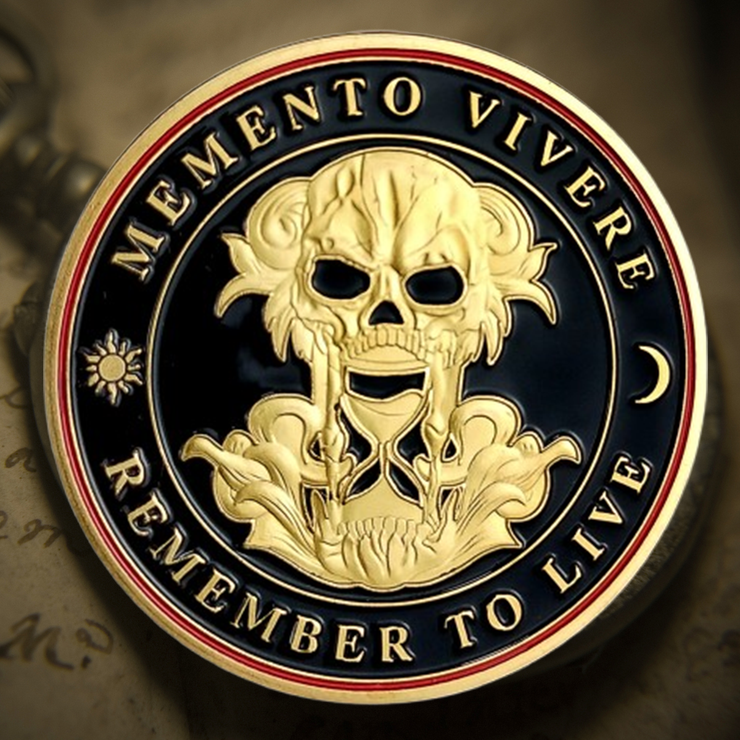 Memento Mori Coin-Momento Mori Coins for Daily Stoic Practice, Remember to Live EDC Coin