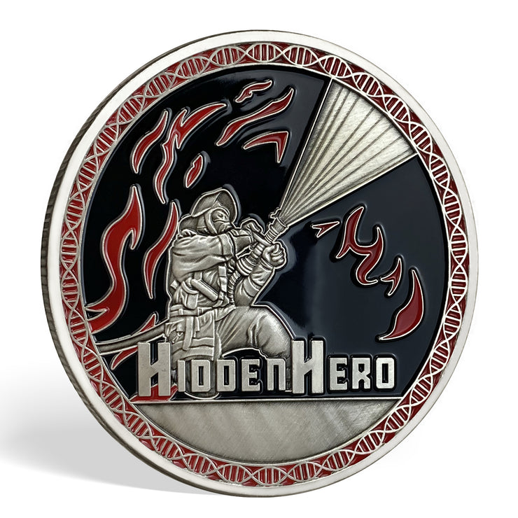 Hidden Hero Firefighter Challenge Coin