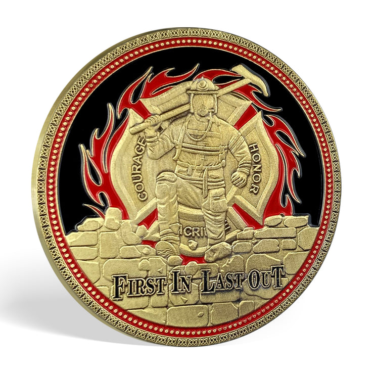 Fire Department Firefighter Brother Challenge Coin Thank You Appreciation Coin