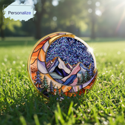 Personalized NA Glittering Mesmerizing Mountain & Moon Flow Sand Sobriety Recovery Coin