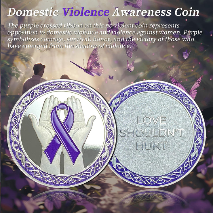 Original Purple Ribbon Domestic Violence Awareness Coin