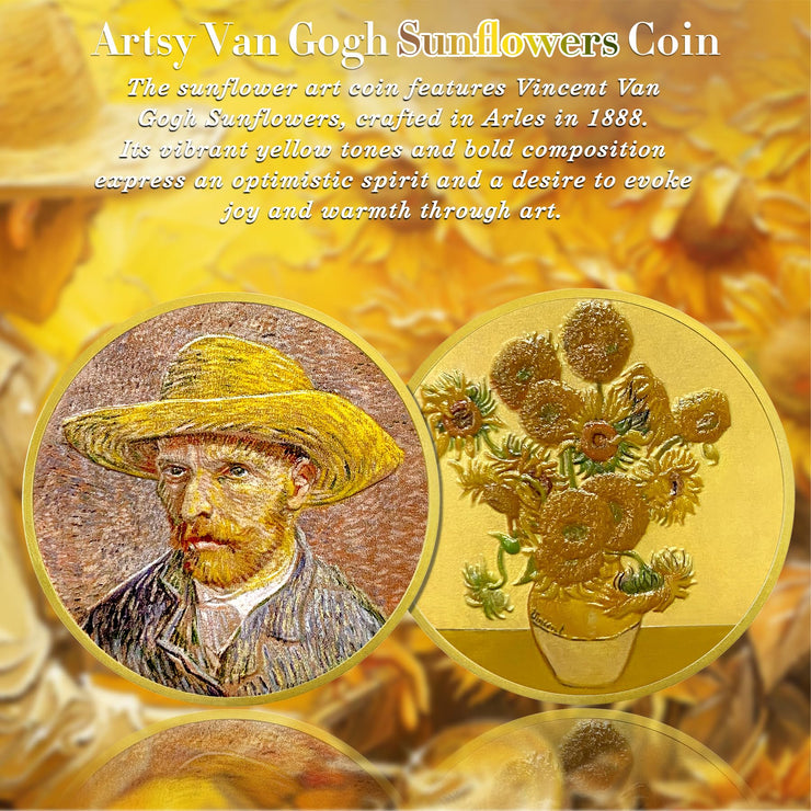 Artsy Van Gogh Sunflowers Coin