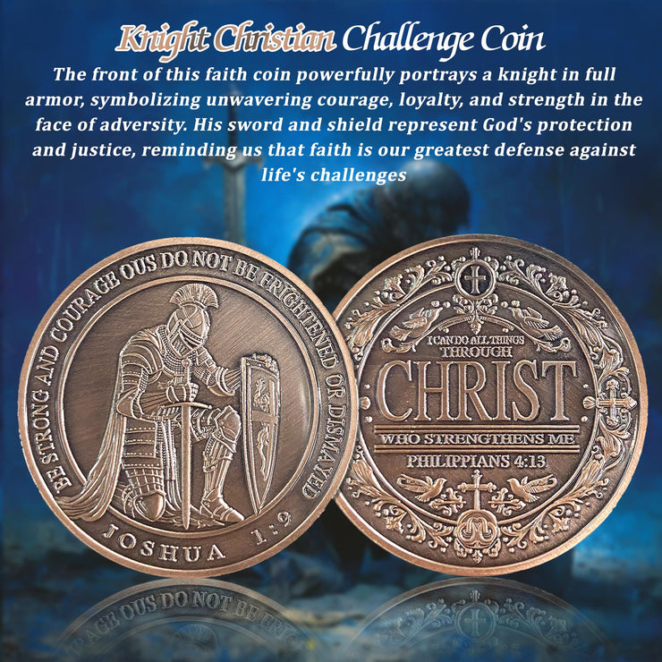 Knight Sword Christian Challenge Coin