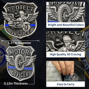 Unique Shape Motorcycle Police Challenge Coin