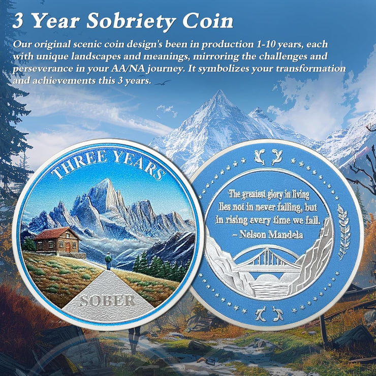 1-10 Years Celebrate Recovery Addicts Sobriety Coin