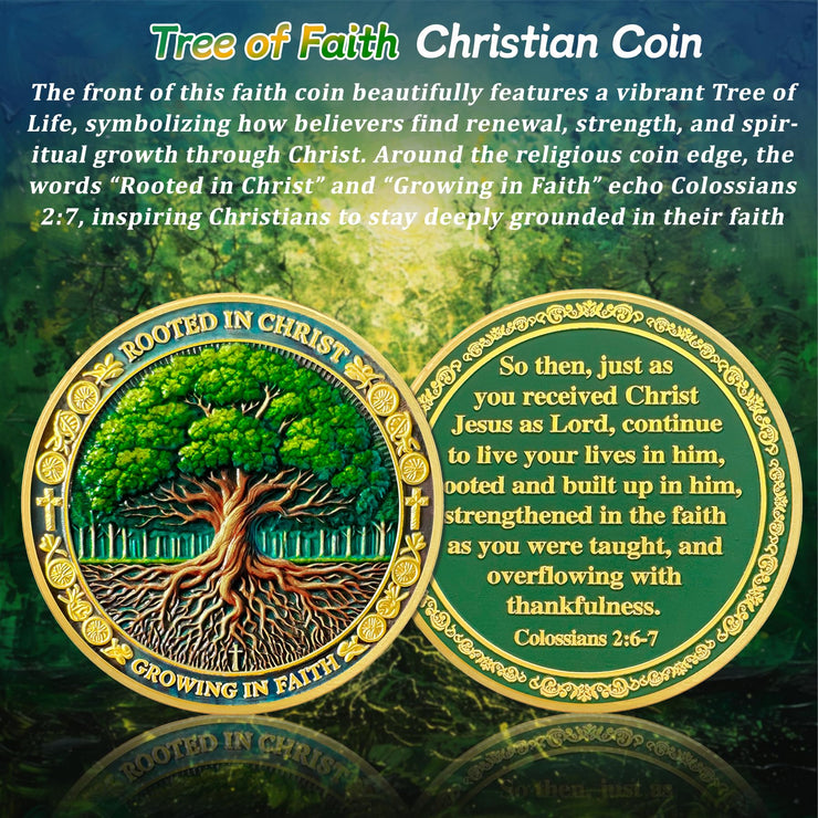 Tree of Faith Christian Challenge Coin