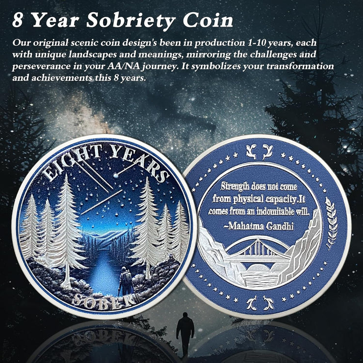 1-10 Years Celebrate Recovery Addicts Sobriety Coin