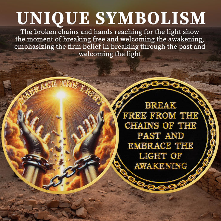 Breaking The Shackles Affirmation Sobriety Coin