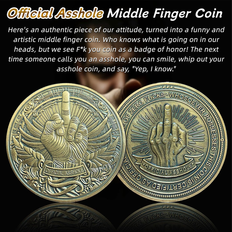 Funny Zero F's Given Challenge Coin