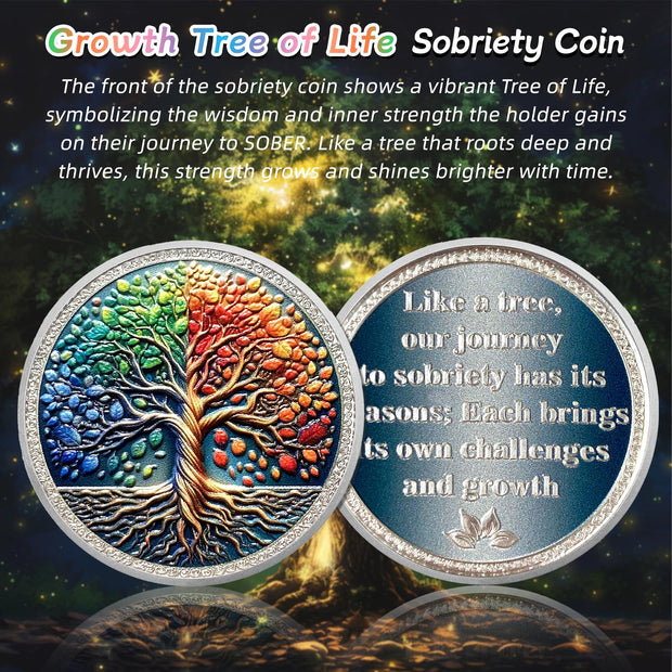 Original Growth Tree of Life Sobriety Coin