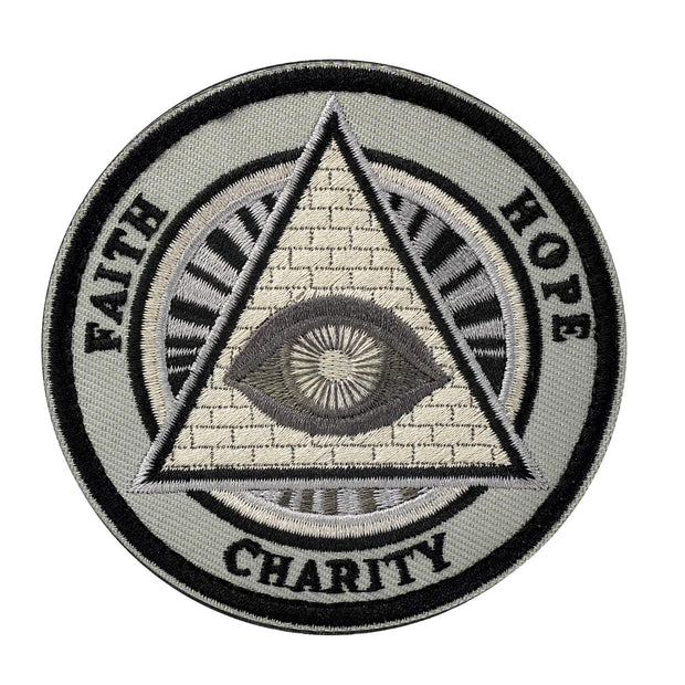 All-Seeing Eye Hook and Loop Patch Freemason Embroidered Patch