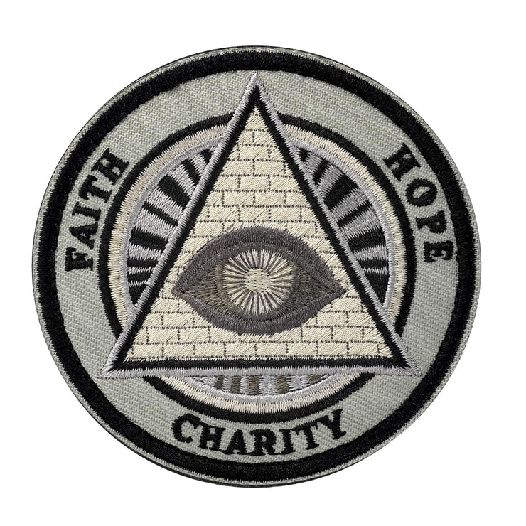All-Seeing Eye Hook and Loop Patch Freemason Embroidered Patch
