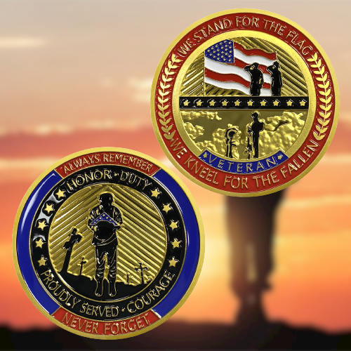 Never Forget Veterans Challenge Coin