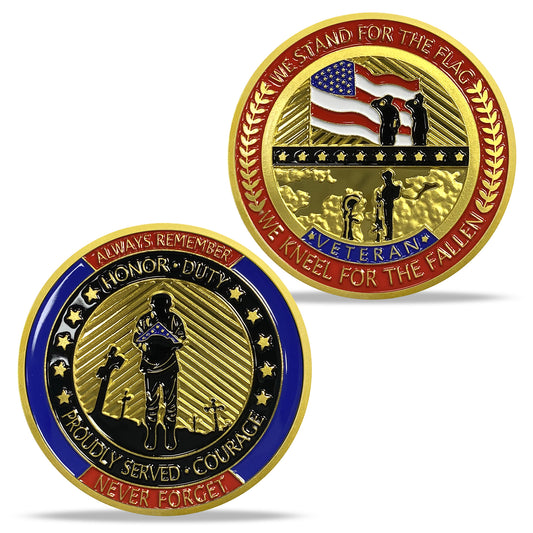 Never Forget Veterans Challenge Coin