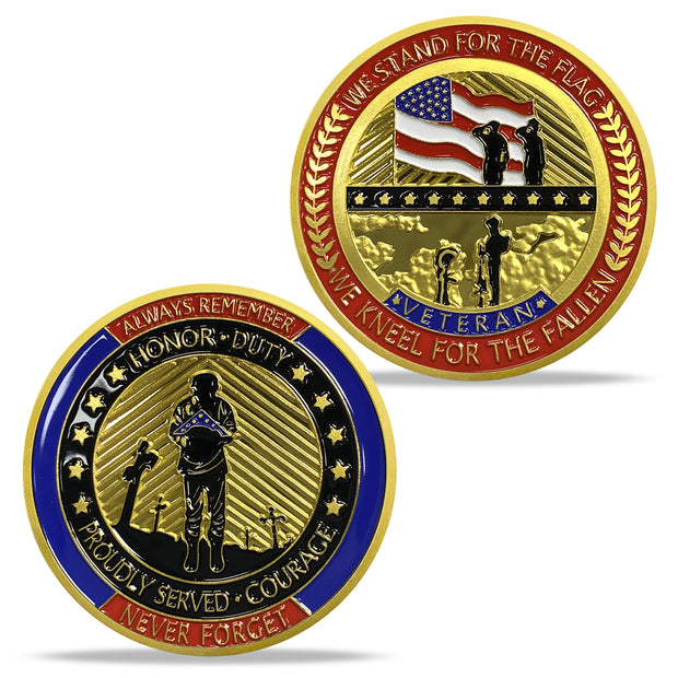 Never Forget Veterans Challenge Coin