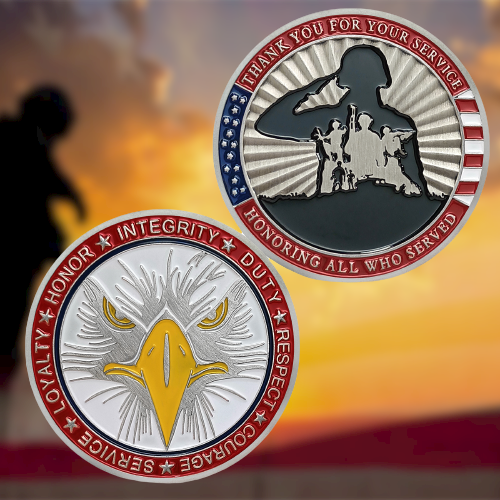 Military Challenge Coin Retirement Gift