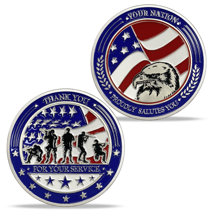Us Army Challenge Coin-Silver plating