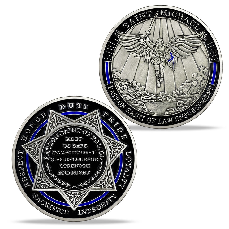 Winged Angel Police Badge Challenge Coin