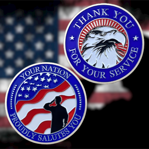 US Thank For Your Service Challenge Coin