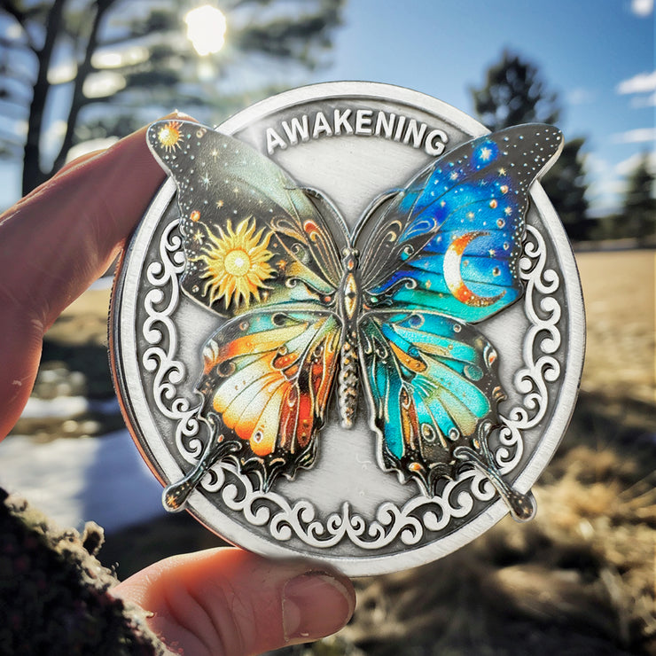Original Darkness to Light Butterfly Sobriety Coin