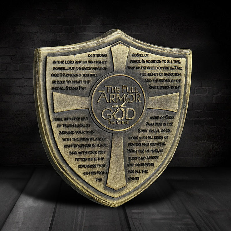 Armor of God Knights Templar US Flag Shield Challenge Coin-ATSKNSK