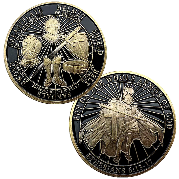 Put on the Whole Armor Of Gold Coins-Breastplate Helmet