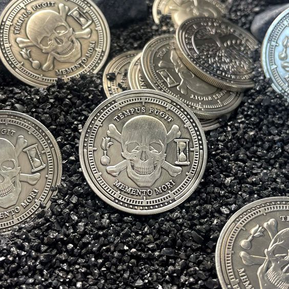 Tempus Fugit Memento Mori Fac Vitam Incredibilem Memento Vivere Challenge Coin