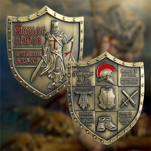 Knights Templar Armor Of God Challenge Coin Gifts for Christian🎁